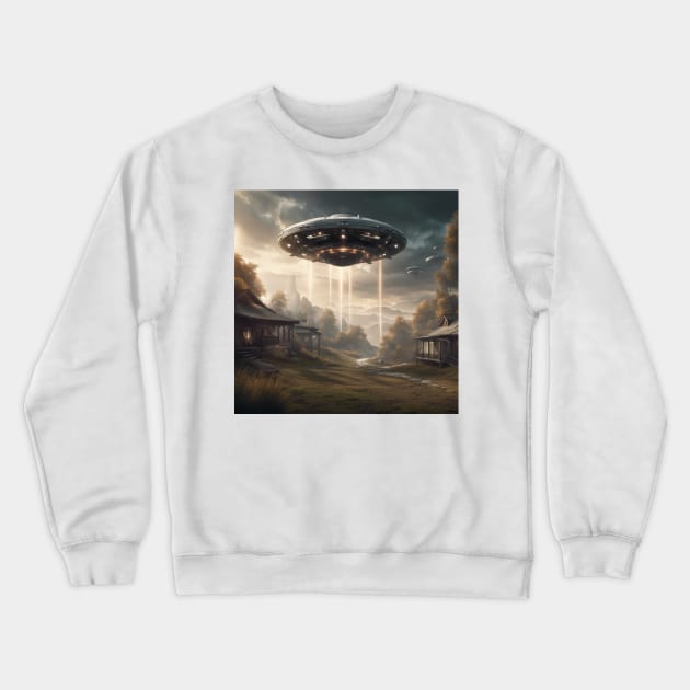 A Visit Crewneck Sweatshirt by UFO CHRONICLES PODCAST